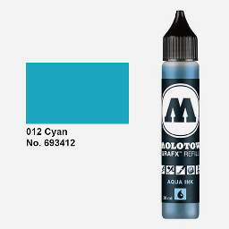 [MOLOTOW 693412] MOLOTOW Aqua Ink Refill 30ml Cyan