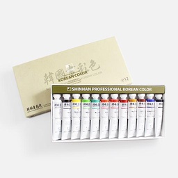 [SHINHAN 1425180-0012] SHINHAN Korean Watercolor Paint 20ml Set x 12