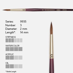 [KOH-I-NOOR 9935003010BL] KOH-I-NOOR Kolinsky Round Brush 3