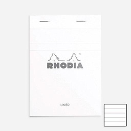 [RHODIA 13601] RHODIA Basics Notepad 80gsm Lined A6 x 80 White