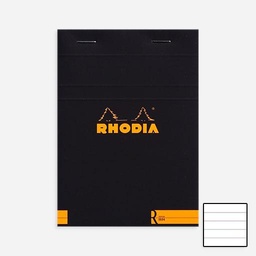 [RHODIA 132012C] RHODIA Basics “R” Notepad 90gsm Lined A6 x 70 Black