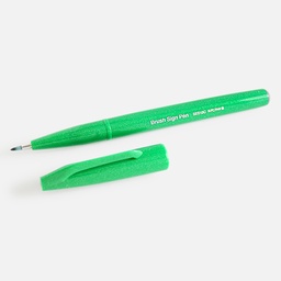 [PENTEL SES15C-D] PENTEL Fude Touch Brush Pen Green