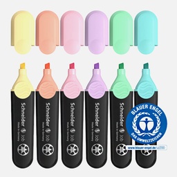 [SCHNEIDER 115097] SCHNEIDER Job Pastel Highlighter Set x 6