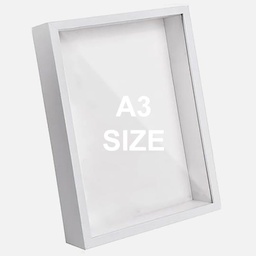 [OVJ 8888888825800] OVJ Wooden Shadow Picture Frame A3 White