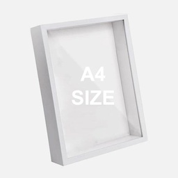 [OVJ 8888888825802] OVJ Wooden Shadow Picture Frame A4 White