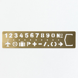 [TRAVELER'S 42168006] TRAVELER'S Brass Template Bookmark Number