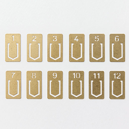 [TRAVELER'S 43080006] TRAVELER'S Brass Clip Number x 12