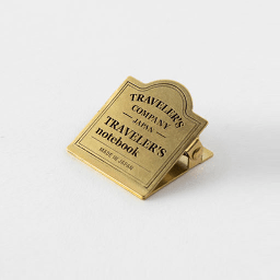 [TRAVELER'S 43089006] TRAVELER'S Notebook Brass Clip TRC Logo