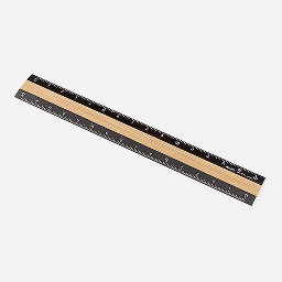 [MIDORI 42270006] MIDORI Aluminium Wooden Ruler 15cm Black