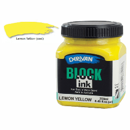 [DERIVAN 1B2LY] DERIVAN Block Ink 250ml Lemon Yellow