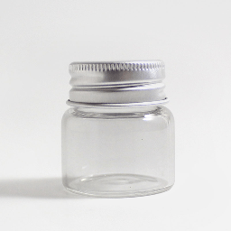 [OVJ 8888888826839] OVJ Wide Silver Cap Glass Bottle 25ml