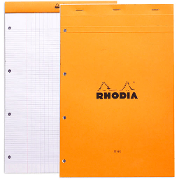 [RHODIA 20100C] RHODIA Basics Punched Seyes Notepad 80gsm A4+ x 80 Orange