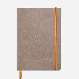 [RHODIA 117404] RHODIA Softcover Lined Notebook 90gsm A5 x 80 Taupe