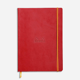 [RHODIA 117413] RHODIA Softcover Lined Notebook 90gsm A5 x 80 Poppy