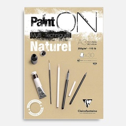 [CLAIREFONTAINE 96541] CLAIREFONTAINE Paint On Natural Mixed Media Paper Pad 250gsm A3 x 30