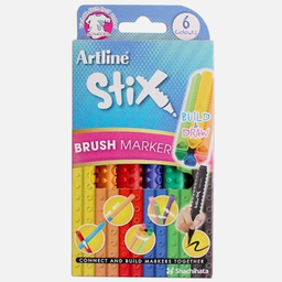 [ARTLINE ETX-F/6W] ARTLINE Stix Brush Marker Set x 6