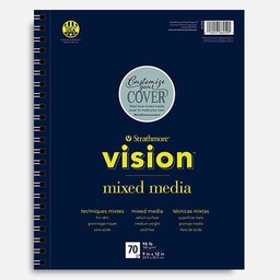 [STRATHMORE 662-59] STRATHMORE Vision Mixed Media Paper Spiral Pad 160gsm 9” x 12” x 70