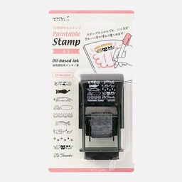 [MIDORI 35380006] MIDORI Paintable Rotating Stamp Cat
