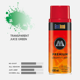 [MOLOTOW 327307] MOLOTOW Premium Spray Paint 400ml 245 Transparent Juice Green