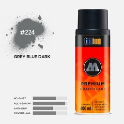 [MOLOTOW 327179] MOLOTOW Premium Spray Paint 400ml 224 Grey Blue Dark