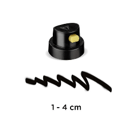 [MOLOTOW 9004-100] MOLOTOW Spray Paint Cap Flat Jet Artist 1 (Black & Yellow)