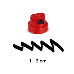 [MOLOTOW 9015-100] MOLOTOW Spray Paint Cap Flat Jet Artist 2 (Red & Black)