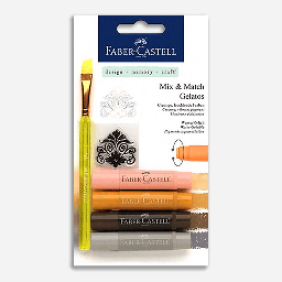 [FABER-CASTELL 121805] FABER-CASTELL Gelatos Water-Soluble Crayon Neutral Set x 4