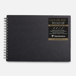 [CLAIREFONTAINE 134255] CLAIREFONTAINE Goldline Ivory Sketch Paper Spiral Book 140gsm Landscape A4 x 64
