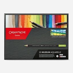 [CARAN D'ACHE 3510.420] CARAN D'ACHE Museum Aquarelle Watercolor Pencil Landscape Set x 20