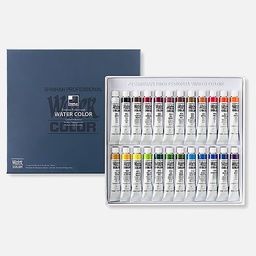 [SHINHAN 1225070-0024] SHINHAN Professional Watercolor 7.5ml Set x 24