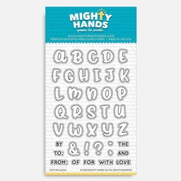 [MIGHTY HANDS ST137] MIGHTY HANDS Clear Stamp 4” x 6” Outline Alpha