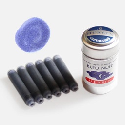 [JACQUES HERBIN 20119T] JACQUES HERBIN Fountain Pen Ink Cartridge x 6 Midnight Blue