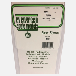 [EVERGREEN 9009] EVERGREEN Styrene Sheet (T)0.13mm x (W)150mm x (L)300mm x 3 White