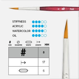 [PRINCETON 3950PL-8] PRINCETON Velvetouch Synthetic Blend Petal Brush 8