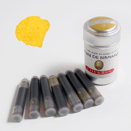 [JACQUES HERBIN 20141T] JACQUES HERBIN Fountain Pen Ink Cartridge x 6 Ambre De Birmanie (Amber Of Burma)