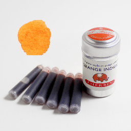 [JACQUES HERBIN 20157T] JACQUES HERBIN Fountain Pen Ink Cartridge x 6 Indian Orange