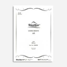 [TOMOE RIVER SR-A5P-W] TOMOE RIVER Loose Sheet 52gsm Blank A5 x 100