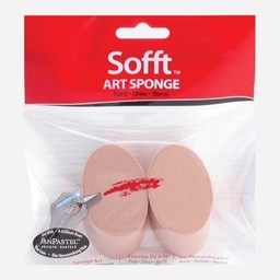 [PANPASTEL 8061030-T] PANPASTEL Sofft Round Angle Slice Art Sponge x 2