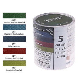 [PANPASTEL 8030056-0] PANPASTEL Artist Pastel Extra Dark Shades Set x 5