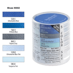 [PANPASTEL 8030055-0] PANPASTEL Artist Pastel Blues Set x 5