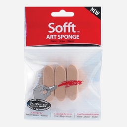 [PANPASTEL 8061021-T] PANPASTEL Sofft Round Bar Art Sponge x 3