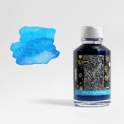 [DIAMINE 700987830910] DIAMINE Shimmering Fountain Pen Ink 50ml Blue Lightning