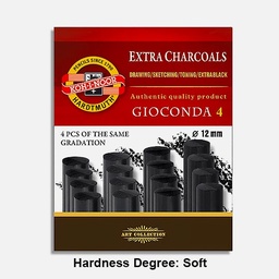 [KOH-I-NOOR 8694002002KZ] KOH-I-NOOR Gioconda Extra Charcoal Soft x 4