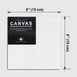 [OVJ A0606] OVJ Cotton Canvas Board 280gsm Square 6” x 6”