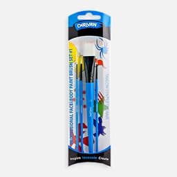 [DERIVAN 9PFPPBS1] DERIVAN Face & Body Paint Brush Set x 4