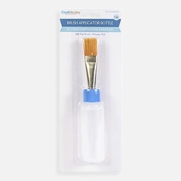 [MULTICRAFT PB225] MULTICRAFT Craft Medley Squeeze Plastic Applicator Bottle 60ml (Golden Synthetic Flat Brush 12 Included)
