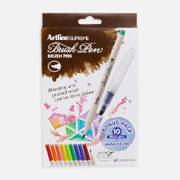 [ARTLINE EPFS-F/BP10WB1] ARTLINE Supreme Brush Pen Set x 10 (Water Brush Included)