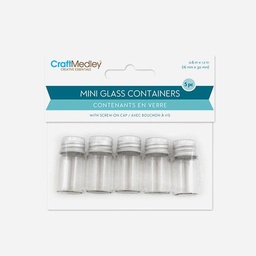 [MULTICRAFT GB698] MULTICRAFT Craft Medley Mini Glass Containers 3ml x 5