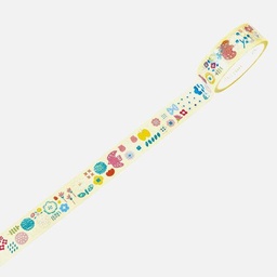 [WORLD CRAFT KRMT15-033] WORLD CRAFT Washi Tape 15mm Garden