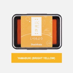 [SHACHIHATA HAC-1-CY] SHACHIHATA Iromoyou Ink Pad Yamabuki (Bright Yellow)
